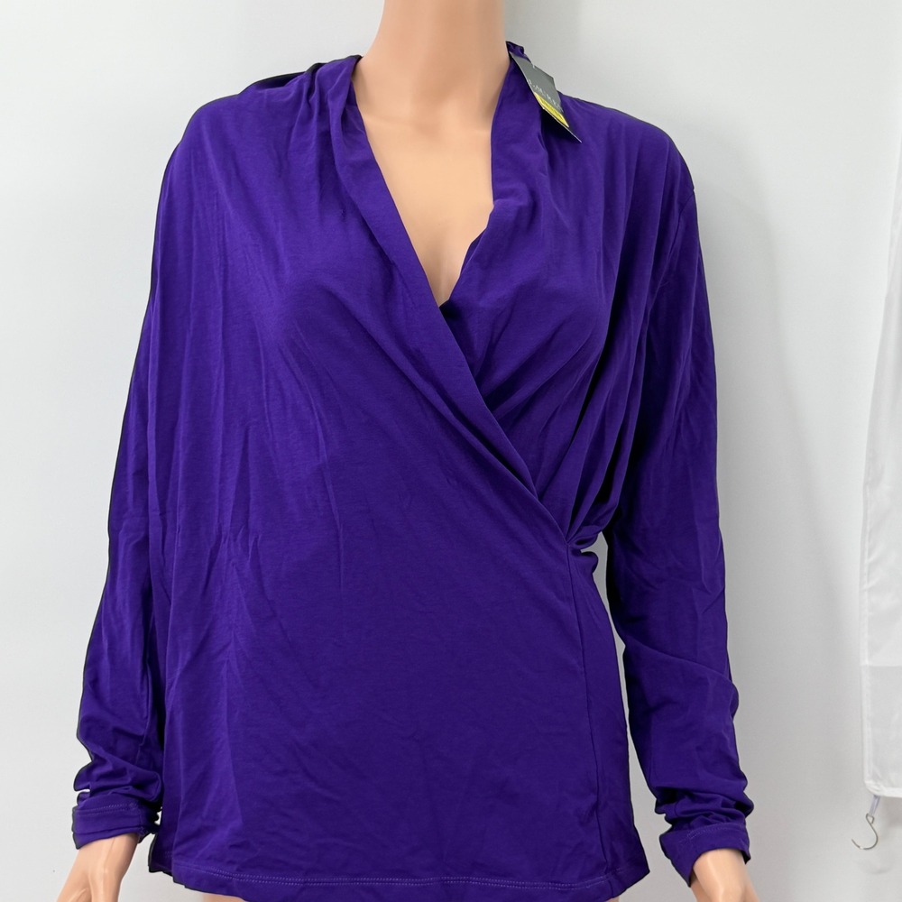 Lauren Ralph‎ Lauren XL Faux Wrap Office Siren Corporate Goth Witchy Grunge 90s